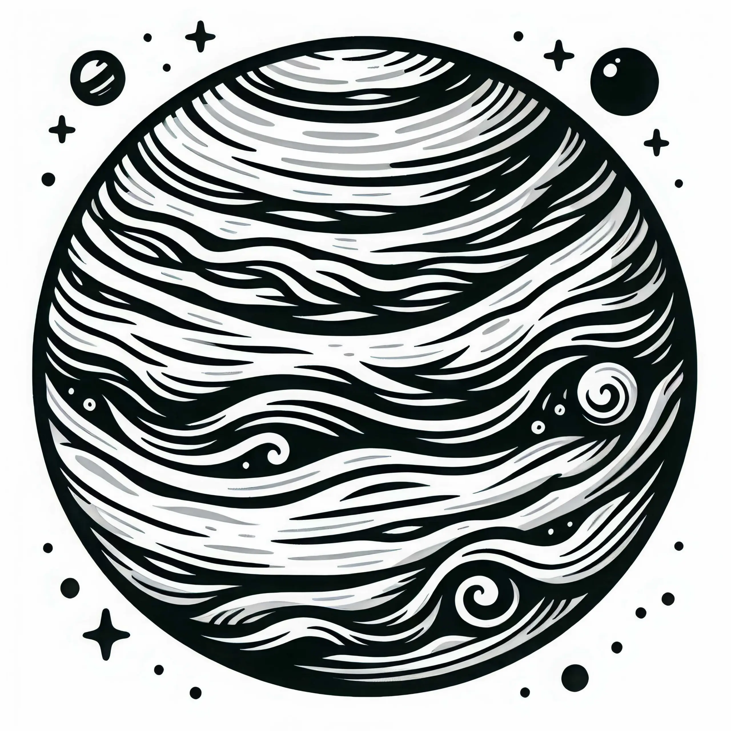 Ausmalbild Jupiter einfach kostenlos herunterladen