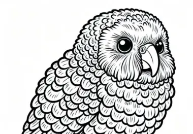 Kakapo Vogel Australien Ozeanien Malvorlage Kostenlos