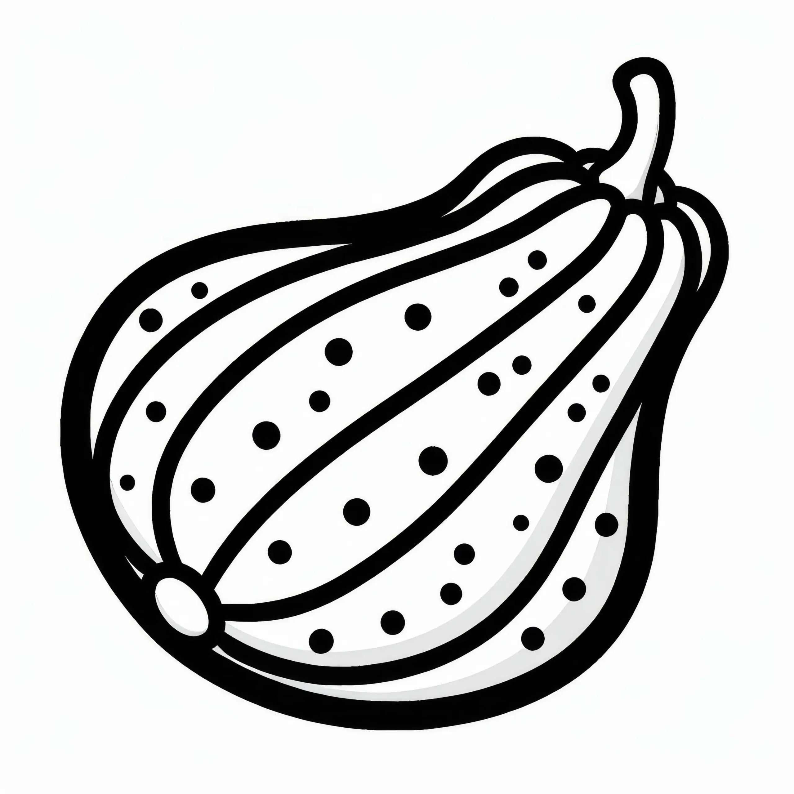 Kostenlose Malvorlage Flaschenkürbis zum Ausmalen (Ausmalbild)