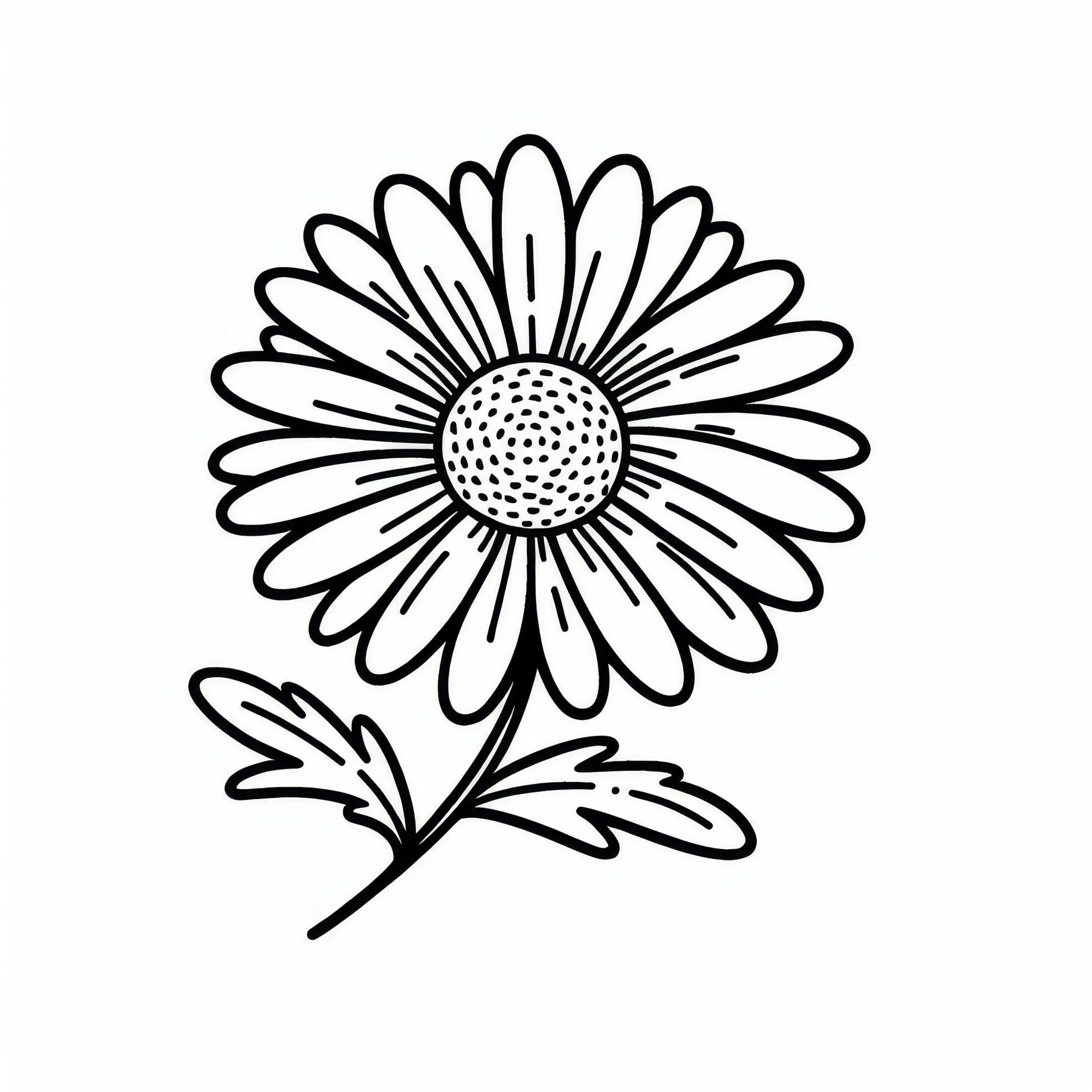 Kamille Malvorlage kostenlos herunterladen und ausmalen (Ausmalbild)