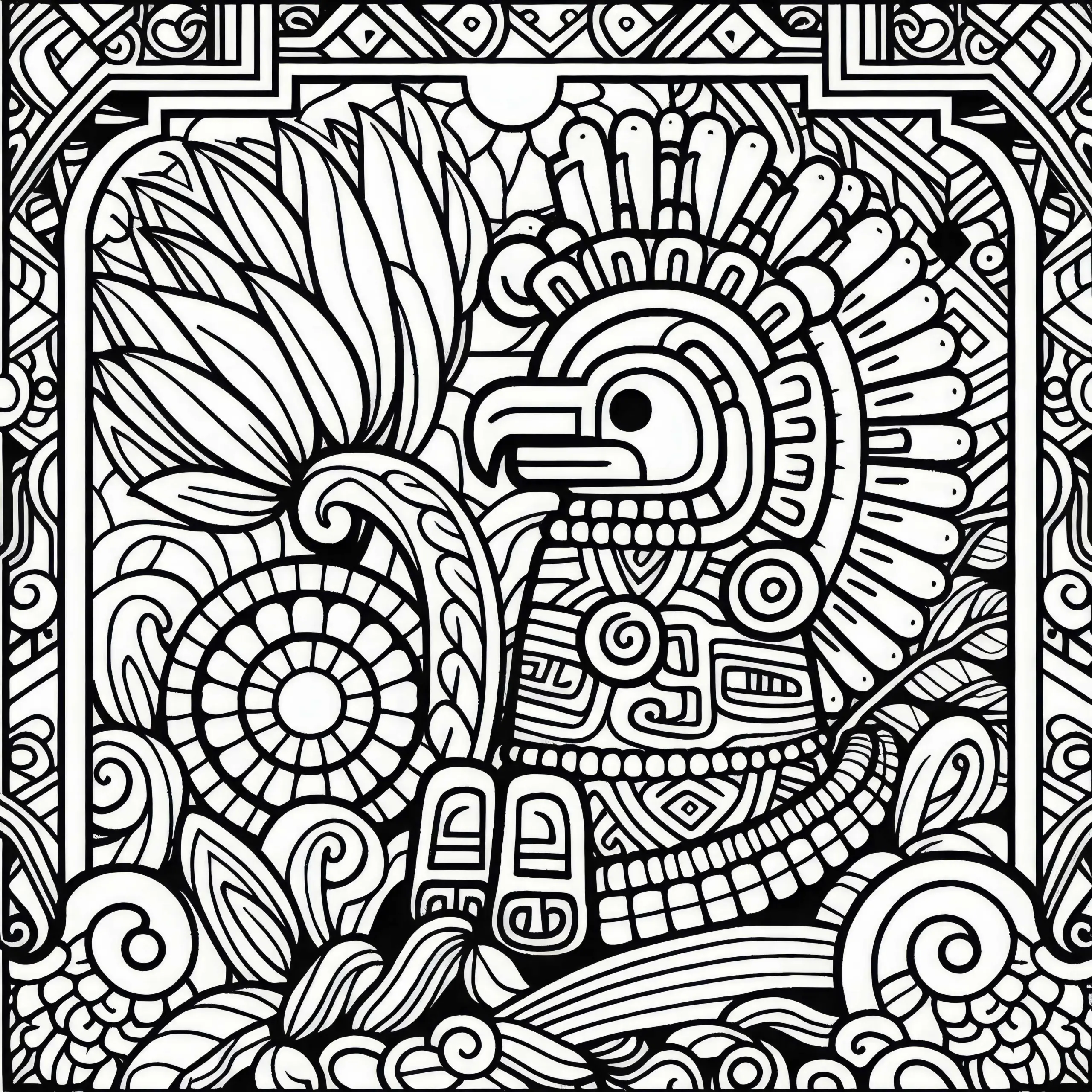 Ausmalbild Sternzeichen der Maya – Gratis Download