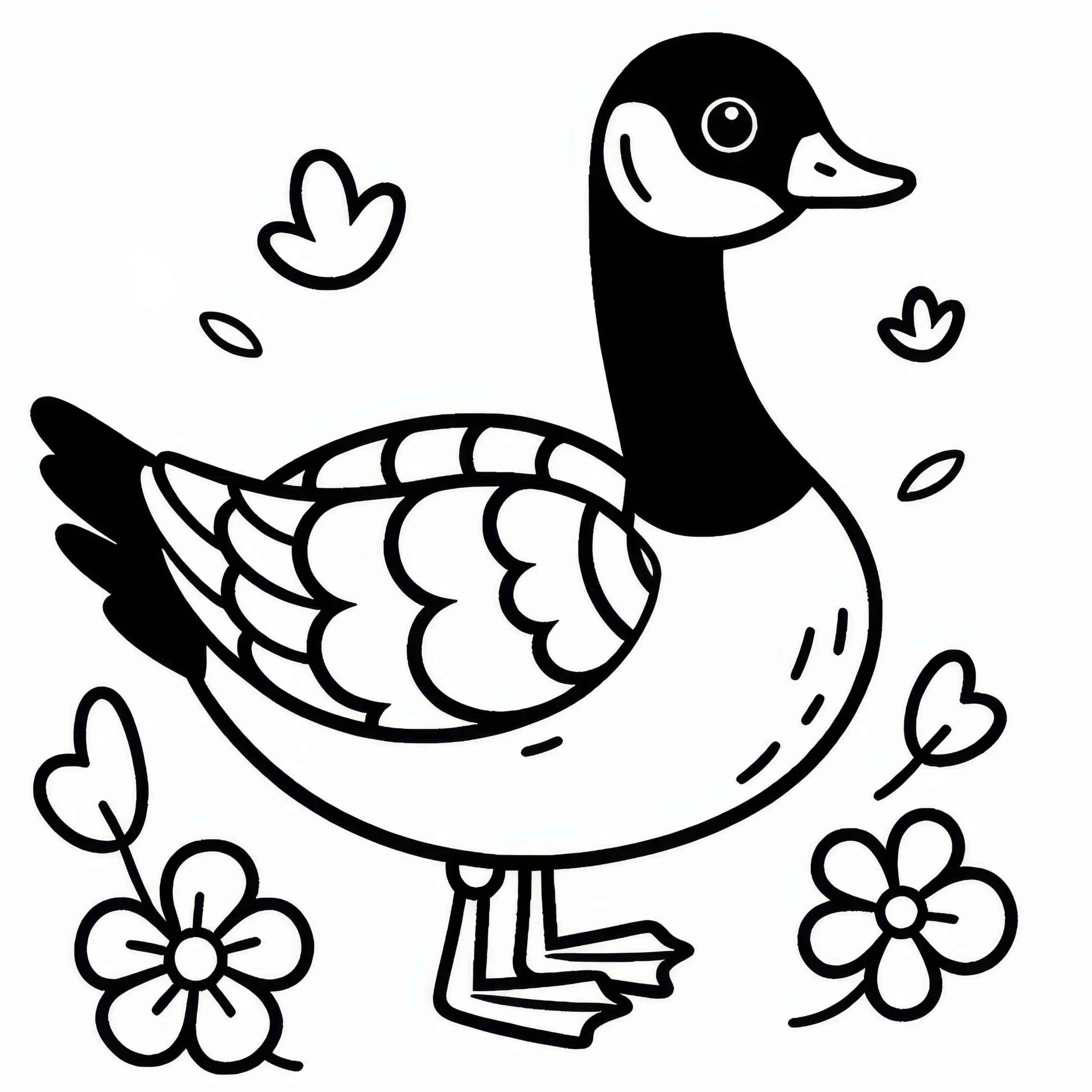 Kanadagans als Ausmalbild für Nordamerika