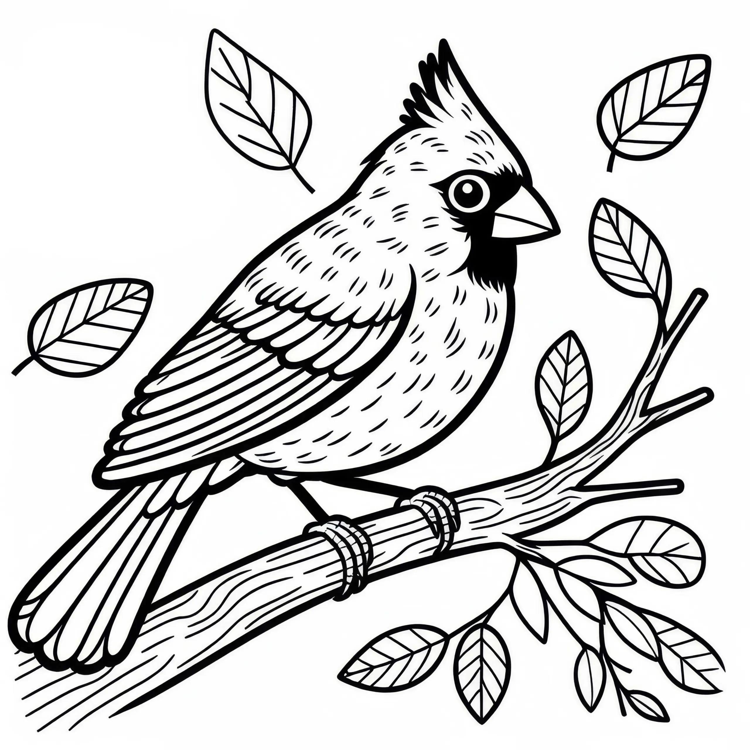 Kappen-Kardinal – Red-Capped-Cardinal Vogel in Südamerika als Ausmalbild gratis
