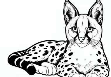 Raubkatze Malvorlage – Kostenloses Ausmalbild zum Download