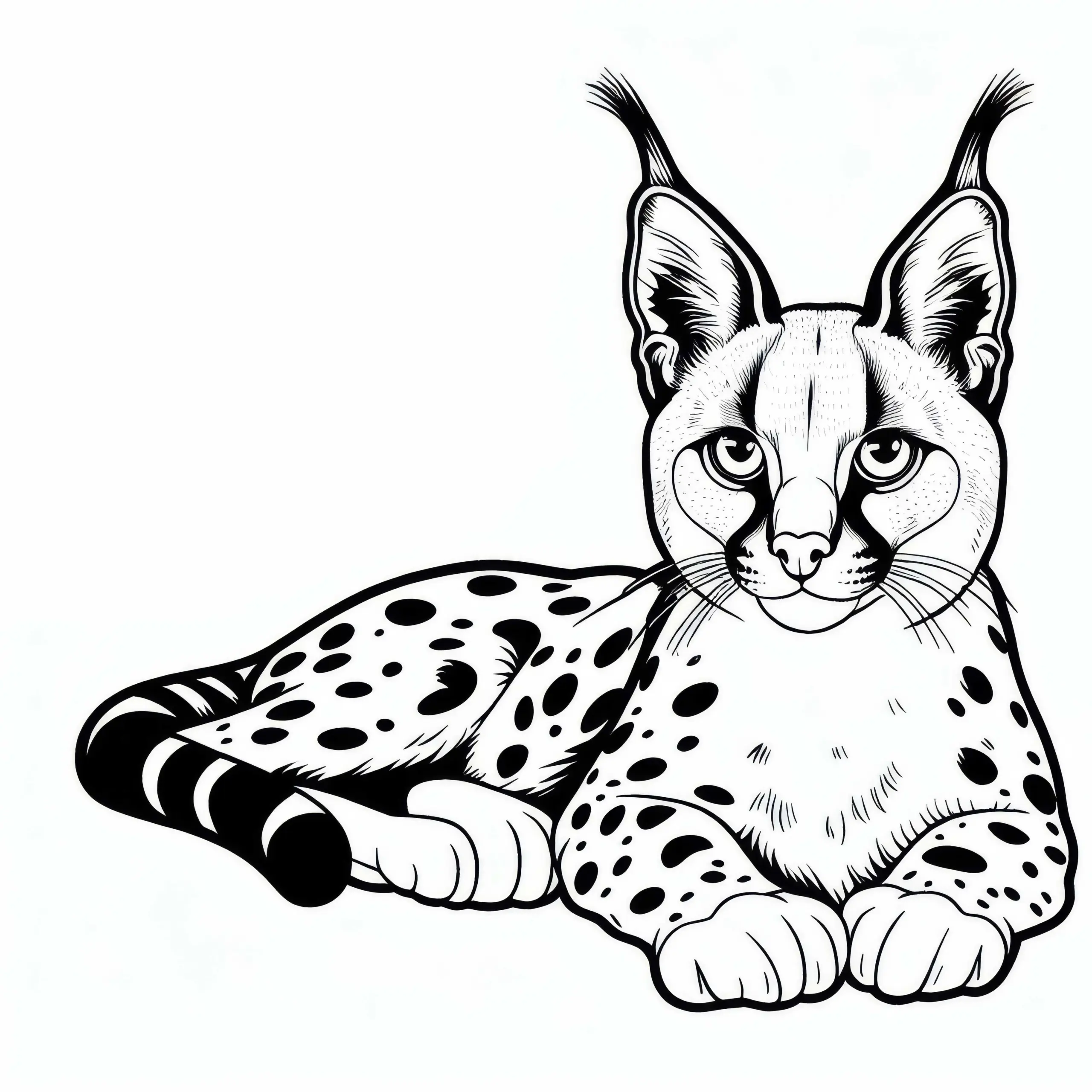 Raubkatze Malvorlage – Kostenloses Ausmalbild zum Download