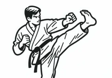 Karate: kostenlose Ausmalbilder