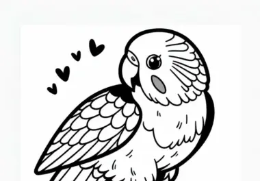 Katharinasittiche Ausmalbild Gratis