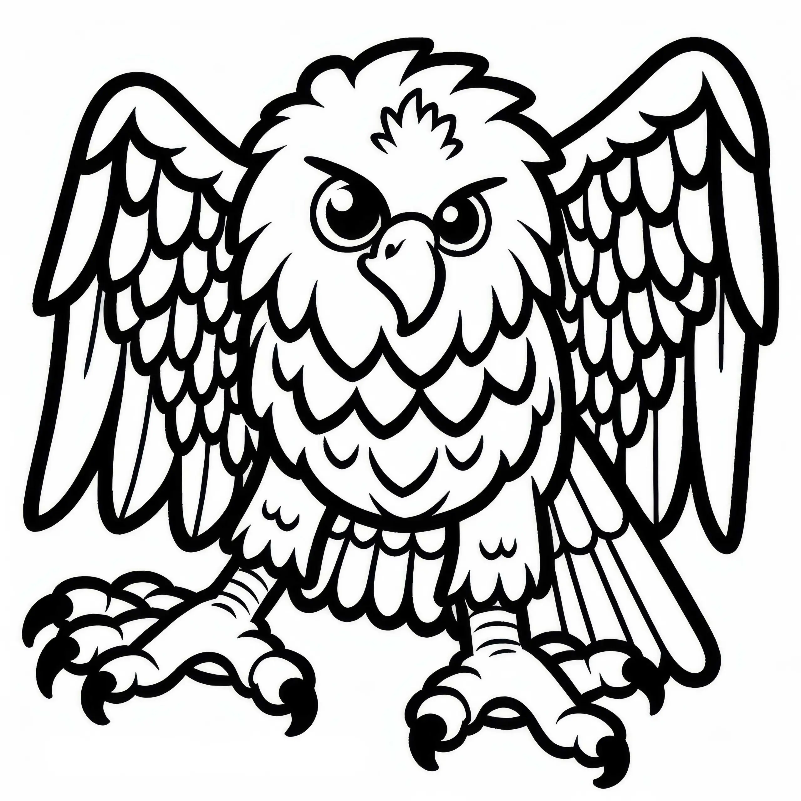 Keilschwanzadler – Wedge-tailed Eagle aus Australien in hoher Qualität als Malvorlage (Ausmalbild)