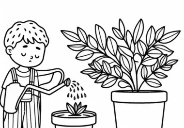 Zimmerpflanzen: Bilder zum Ausdrucken & Ausmalen