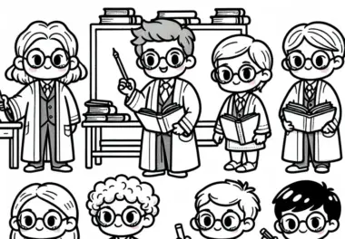 Kinder als Professoren Ausmalbild Kostenlos