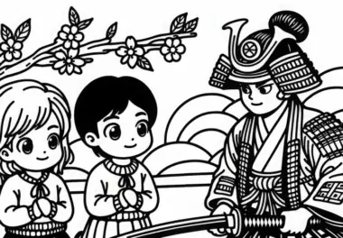 Altes Japan: Ausmalbilder kostenlos ausmalen