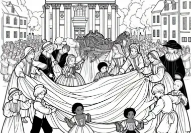 Barockzeit: Ausmalbilder kostenlos ausmalen