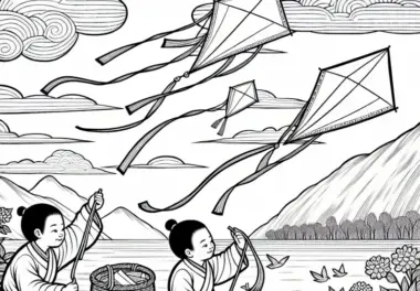 Altes China: Ausmalbilder kostenlos ausmalen
