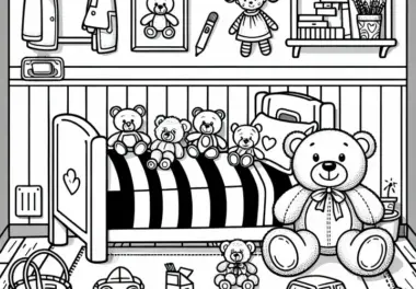 Kinderzimmer Malvorlage Gratis