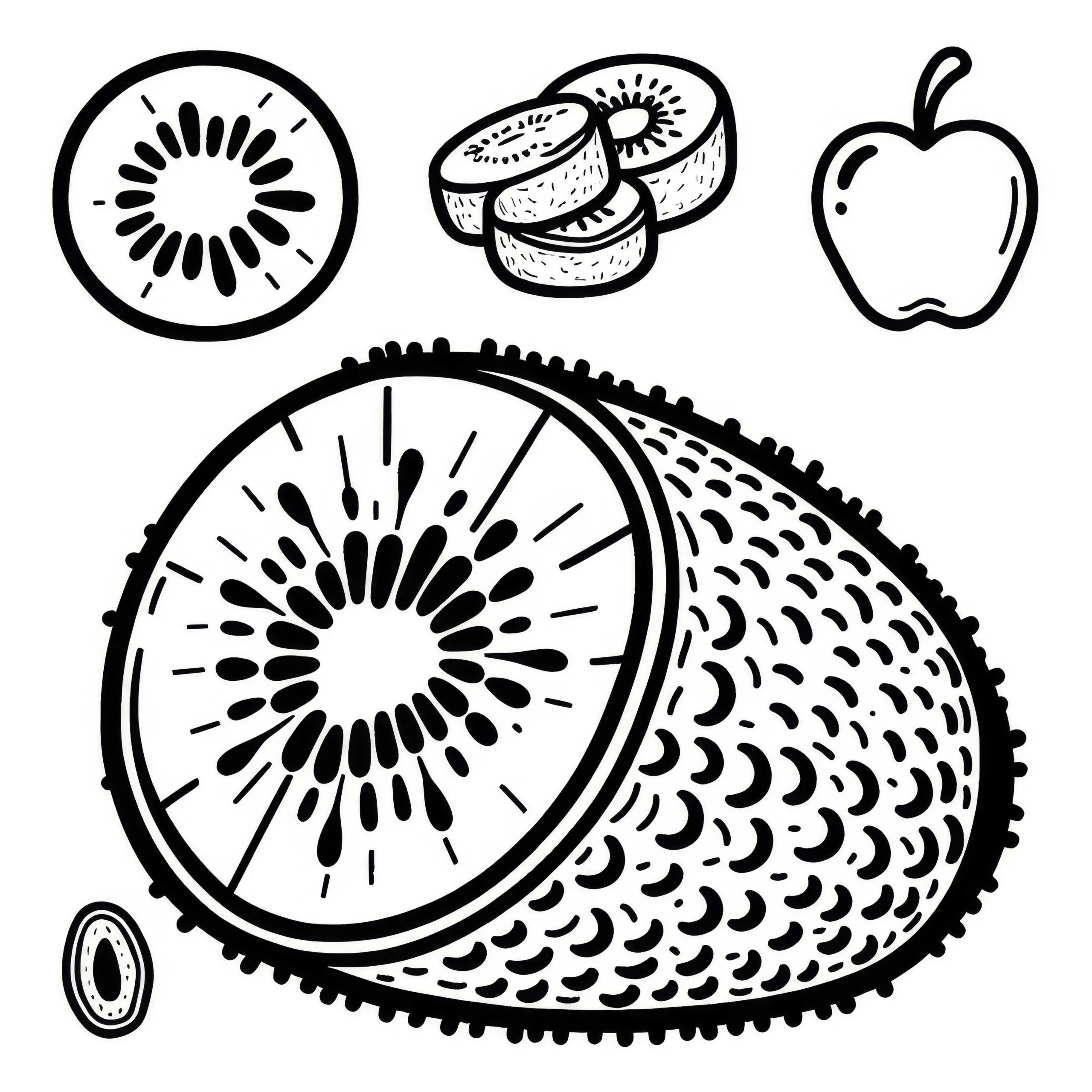 Kiwi Ausmalbild Kostenlos