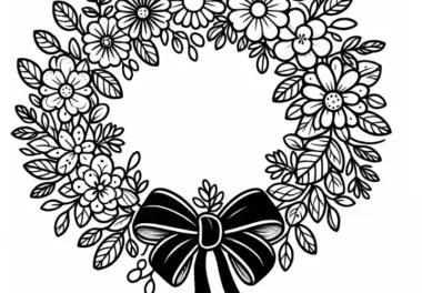 Blumenkränze: kostenlose Ausmalbilder
