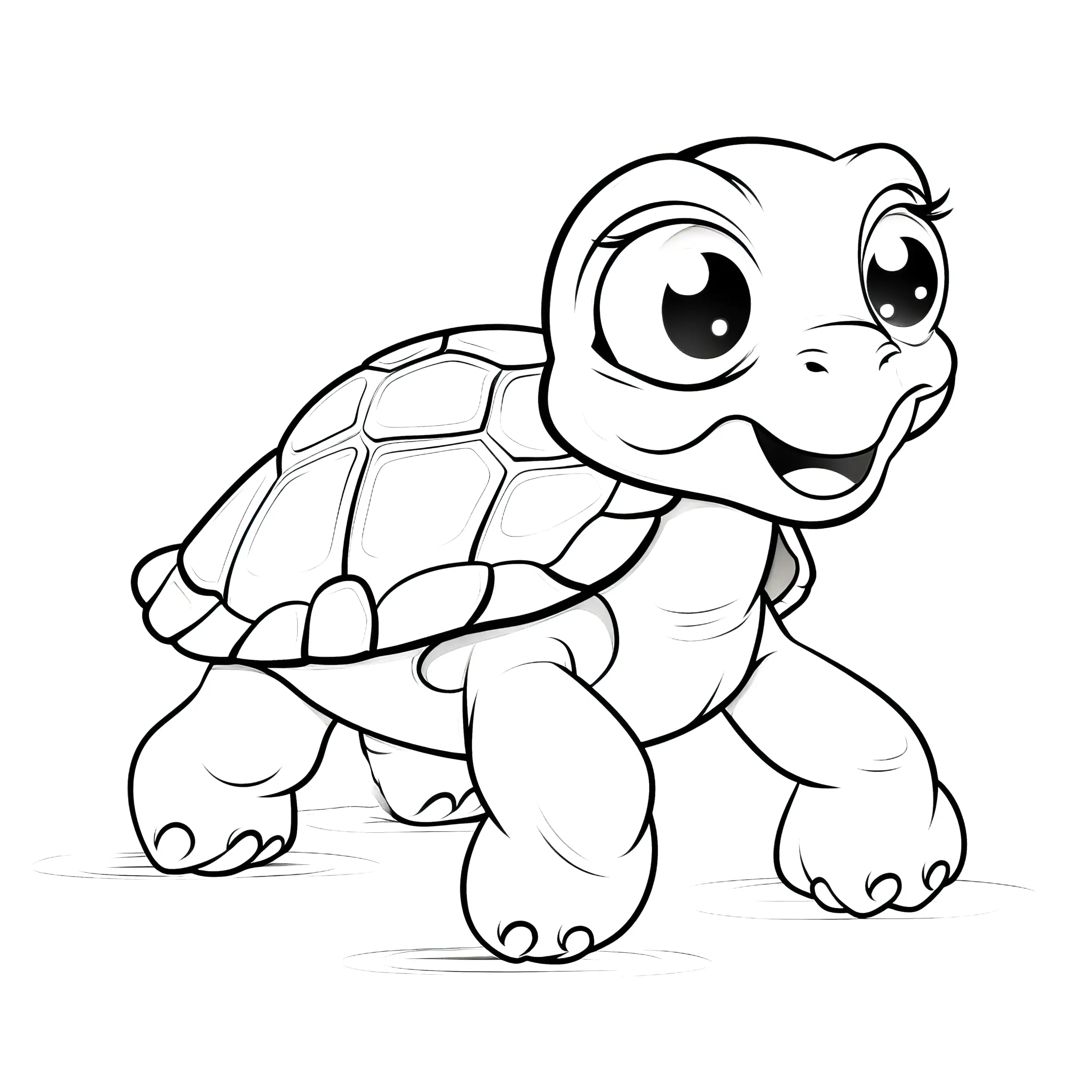 Kleine Schildkröte Ausmalbild – Kostenlos downloaden & ausmalen
