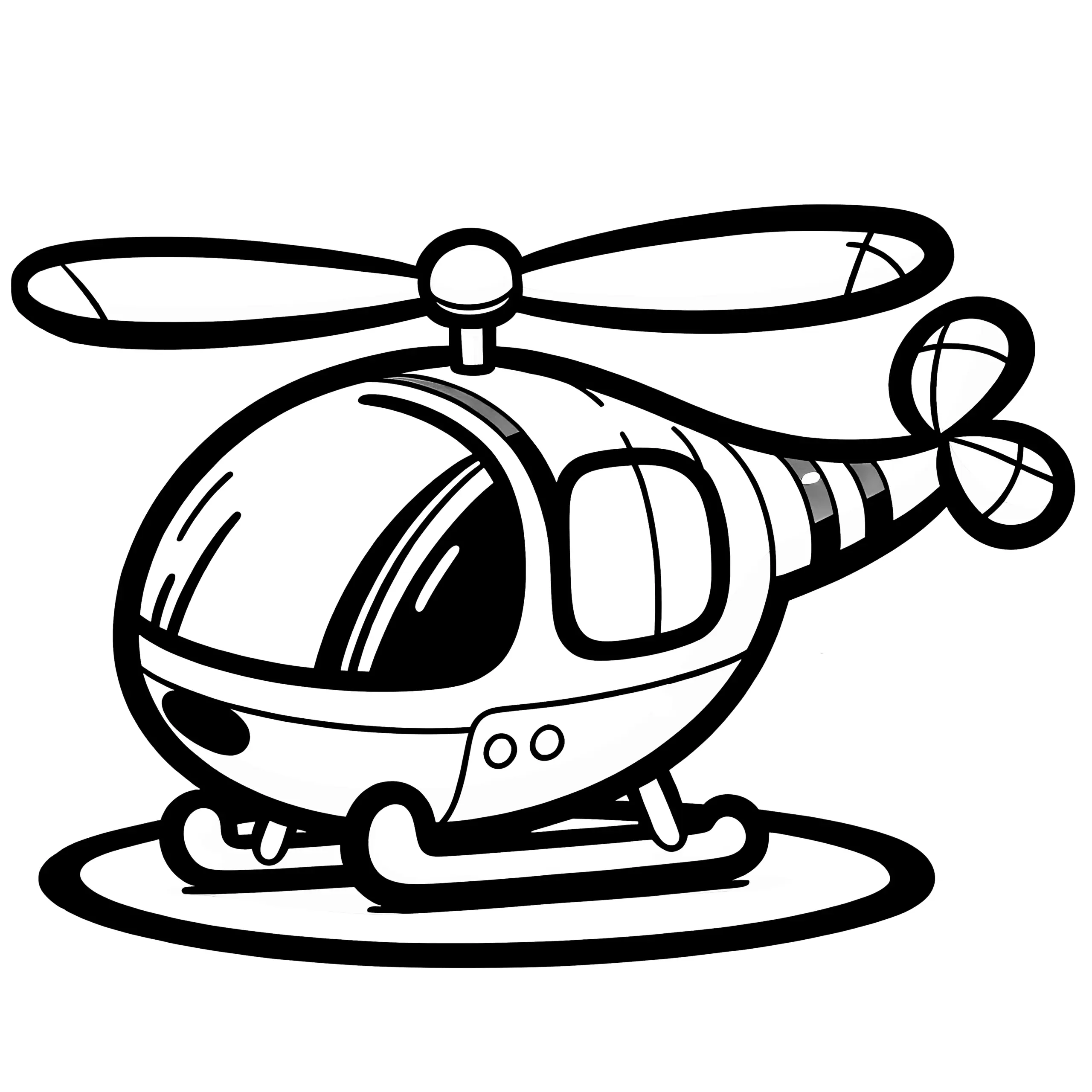 Kleiner Spielzeug Hubschrauber: Ausmalbild für Kinder (Gratis)