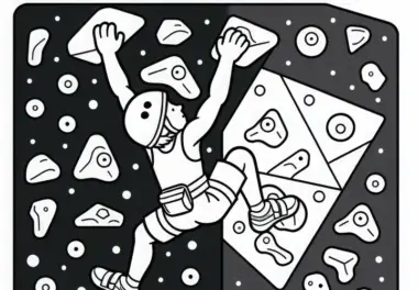 Bouldern: kostenlose Ausmalbilder