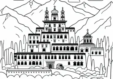 Kloster Malvorlage Gratis