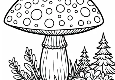 Knollenblätterpilz Ausmalbild – Gratis Download für Kreative