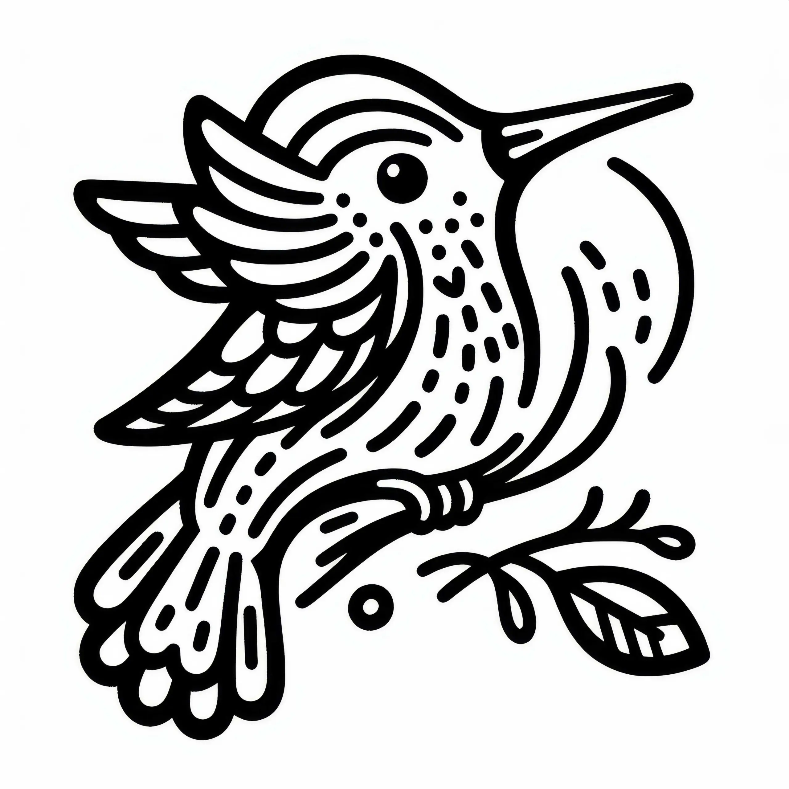 Kolibri Vogel Südamerika Ausmalbild Gratis