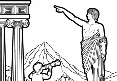 Koloss von Rhodos Ausmalbild Weltwunder Kostenlos