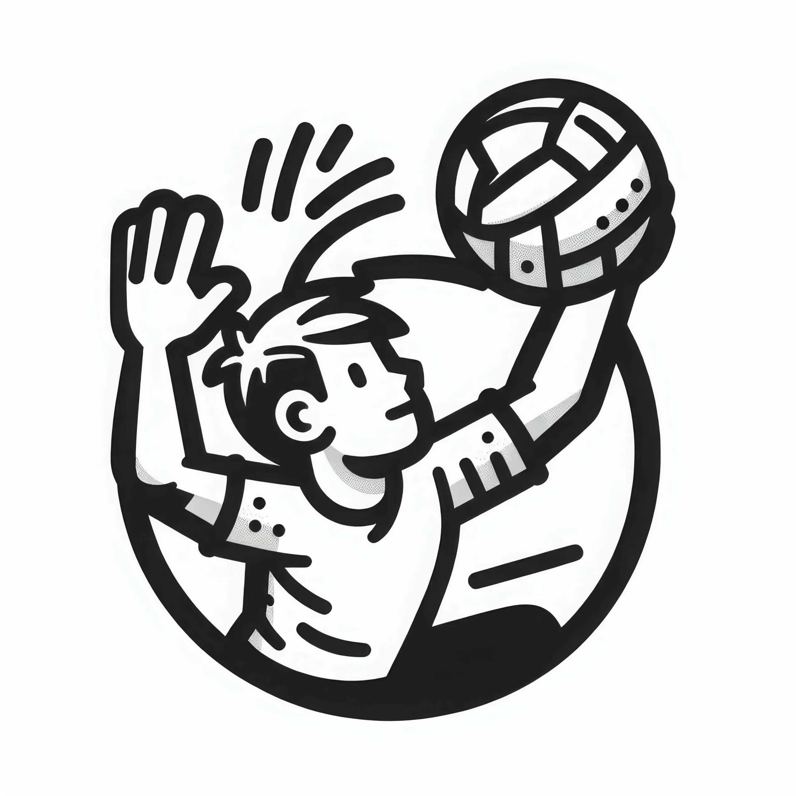 Korbball Verteidiger Ausmalbild Einfach Kostenlos