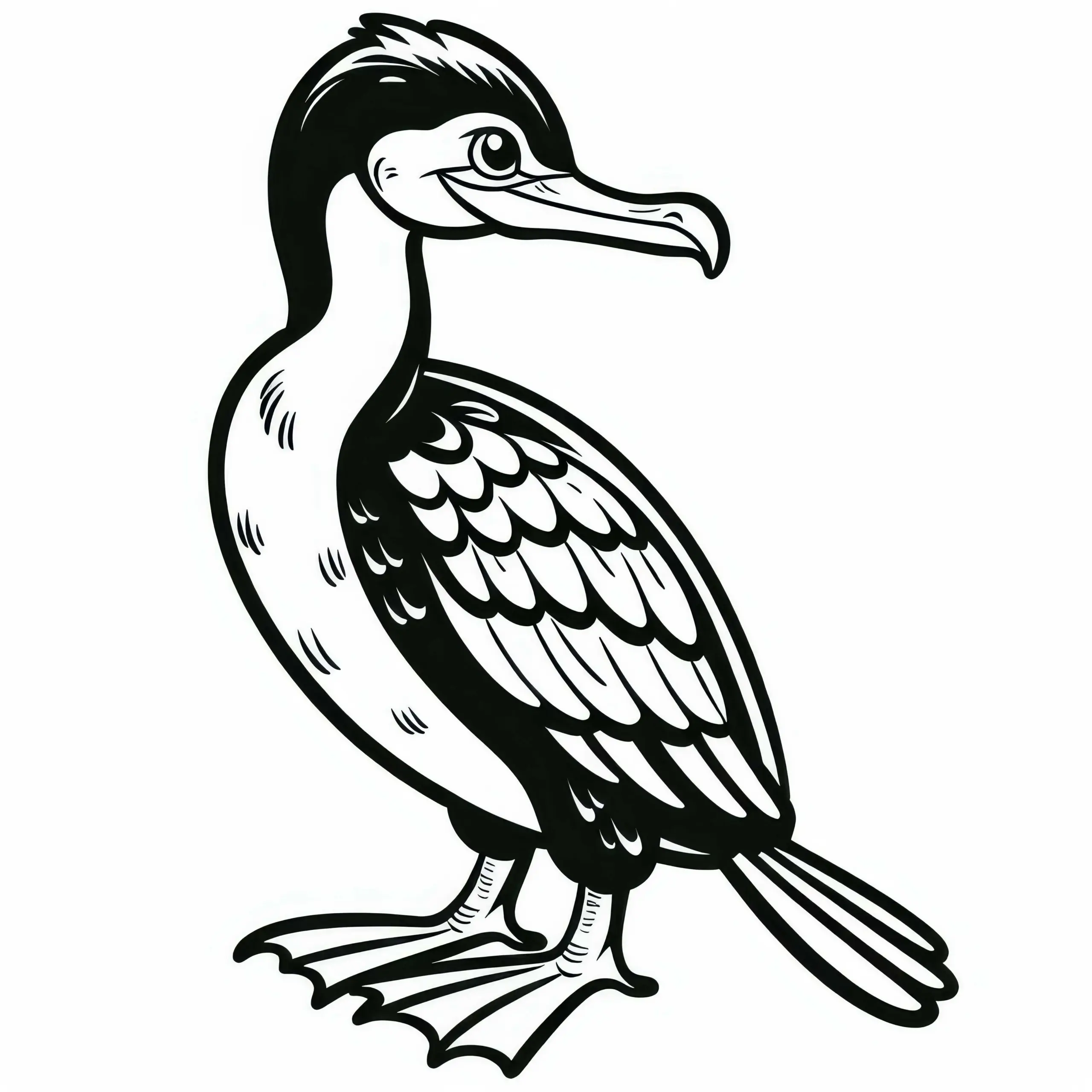 Kormoran Vogel Europa Ausmalbild Gratis