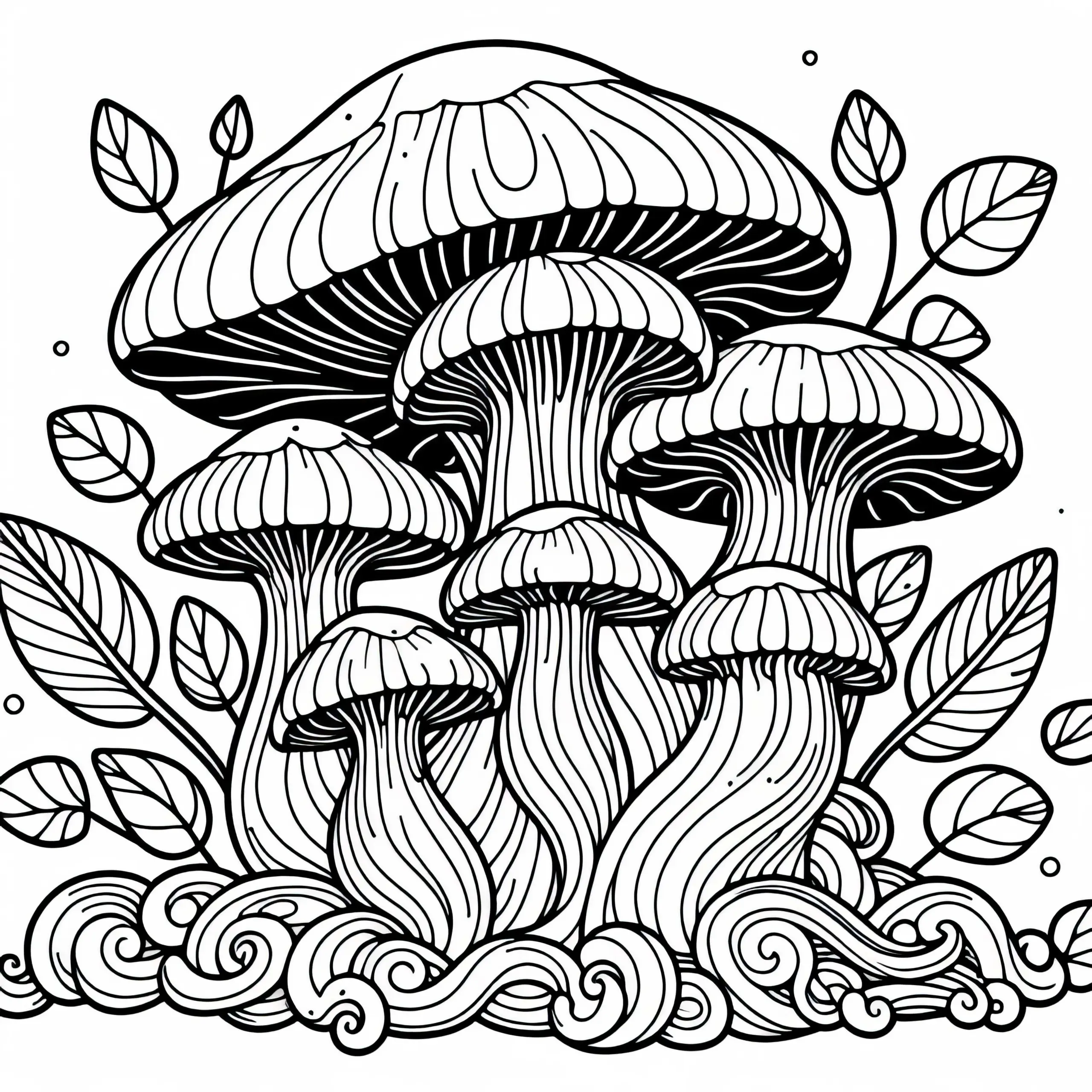 Ausmalbild vom Kräuterseitling Pleurotus Eryngii kostenlos herunterladen