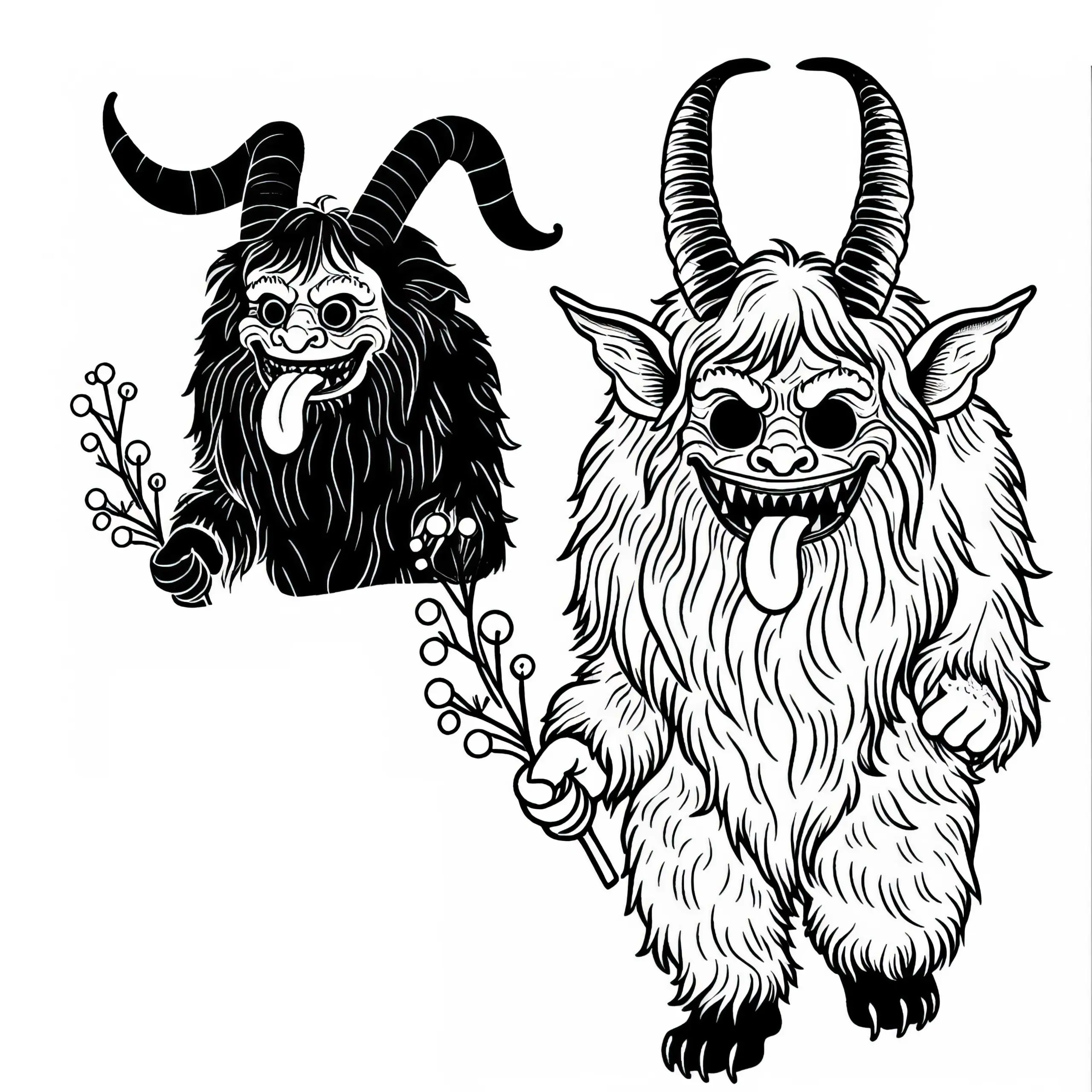 Krampus Ausmalbild Einfach Kostenlos