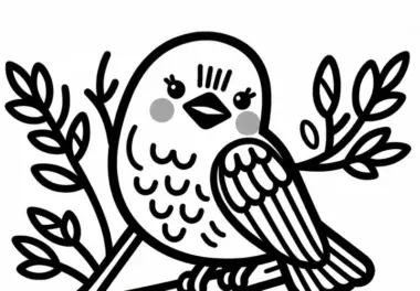 Kreuzschnabel Vogel Europa Ausmalbild Gratis