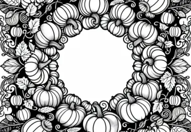 Kürbis Mandala Ausmalbild Herbst Gratis