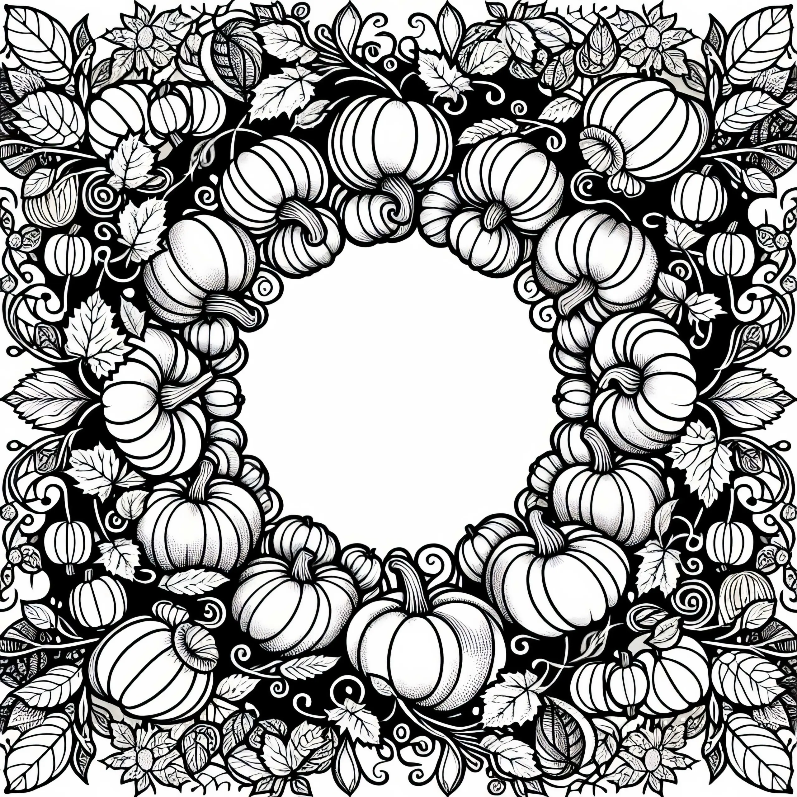 Kürbis Mandala Ausmalbild Herbst Gratis