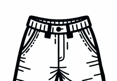 Kurze Hose Malvorlage für Kleidung Kostenlos Herunterladen