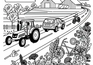 Mit dem Auto in den Urlaub fahren: kostenlose Ausmalbilder