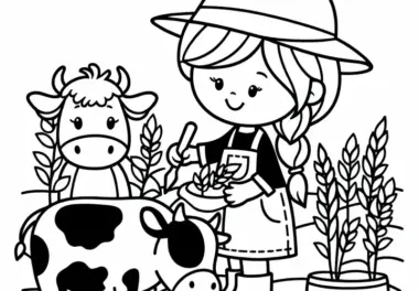 Landwirtin Malvorlage Kostenlos