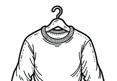 Langarmshirt Ausmalbild für Kleidung kostenlos