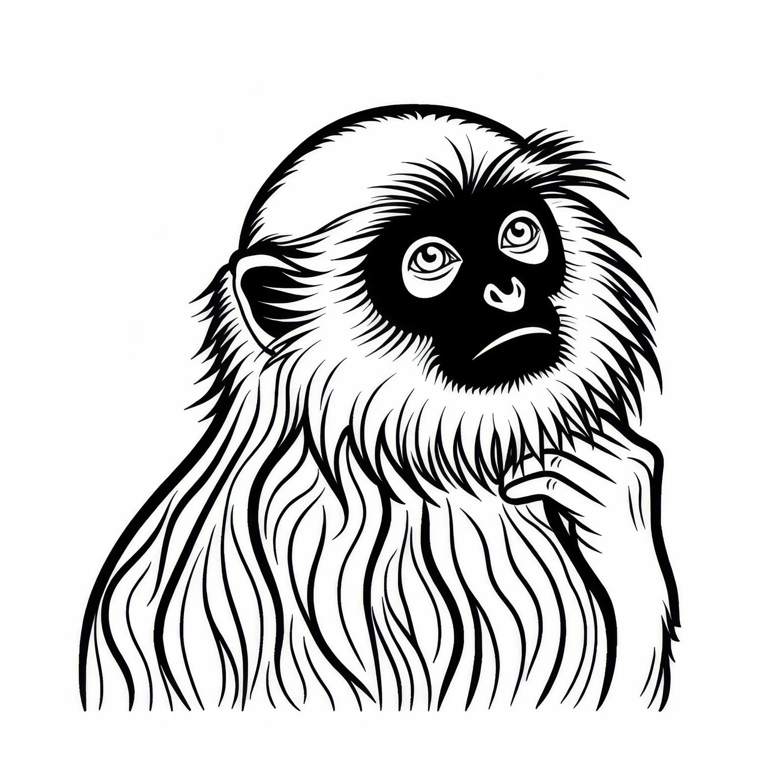Langur Malvorlage – Affe Kostenlos (Ausmalbild)