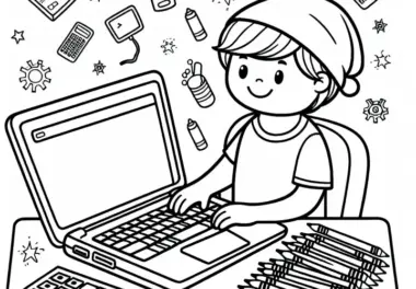 Ausmalbild eines Programmierers kostenlos herunterladen
