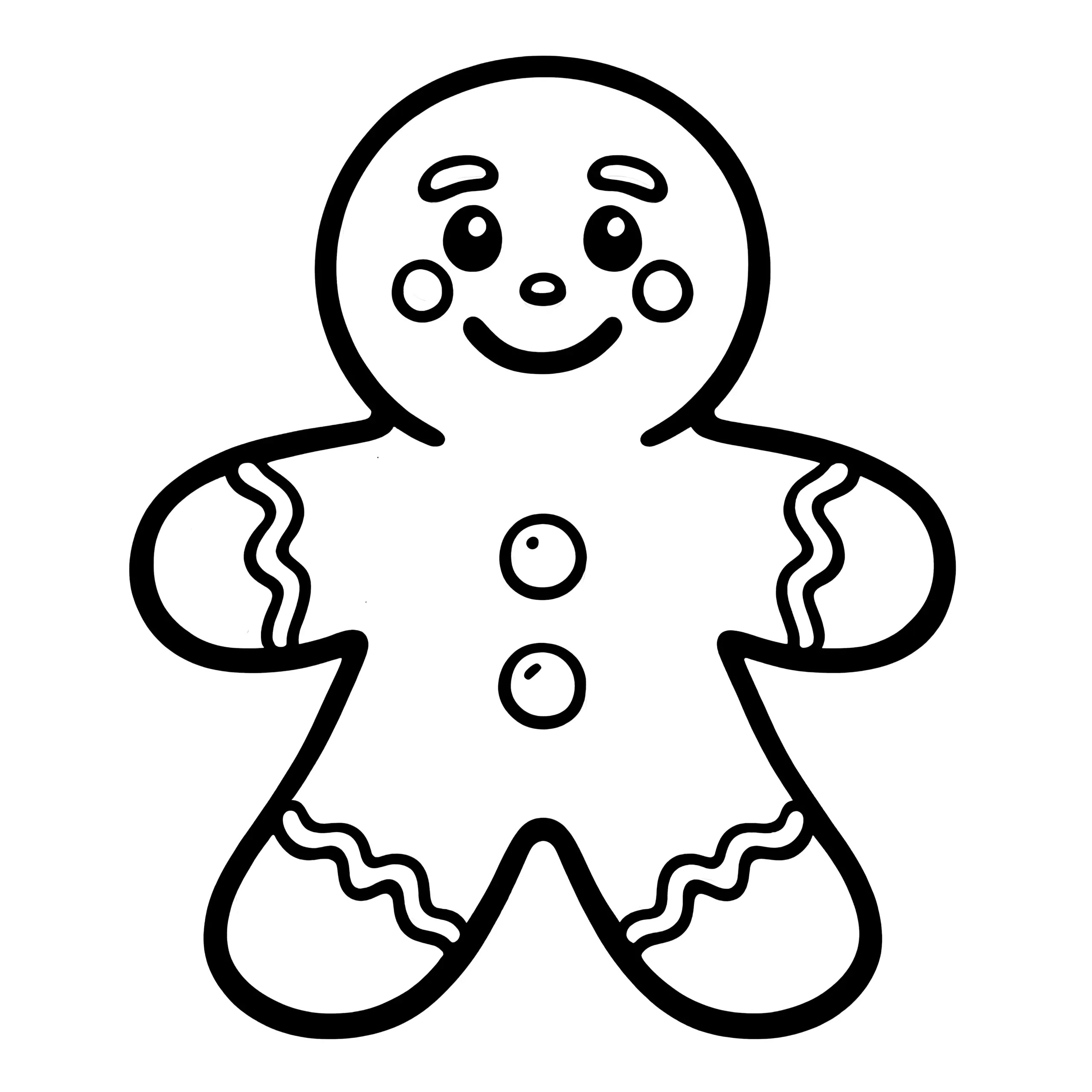 Lebkuchenmann Ausmalbild: Download ohne Anmeldung