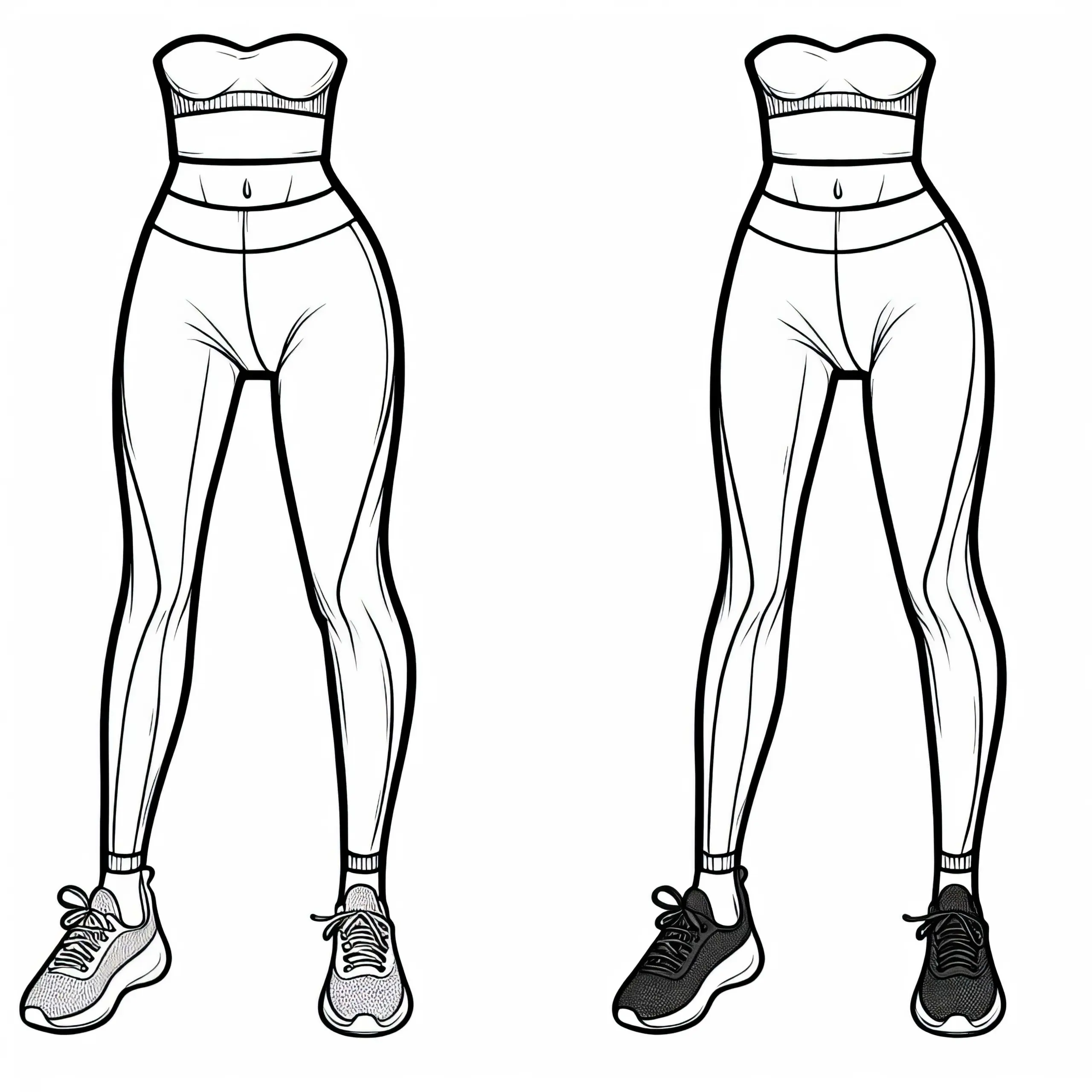 Leggings Malvorlage für Kleidung – Kostenloses Ausmalbild