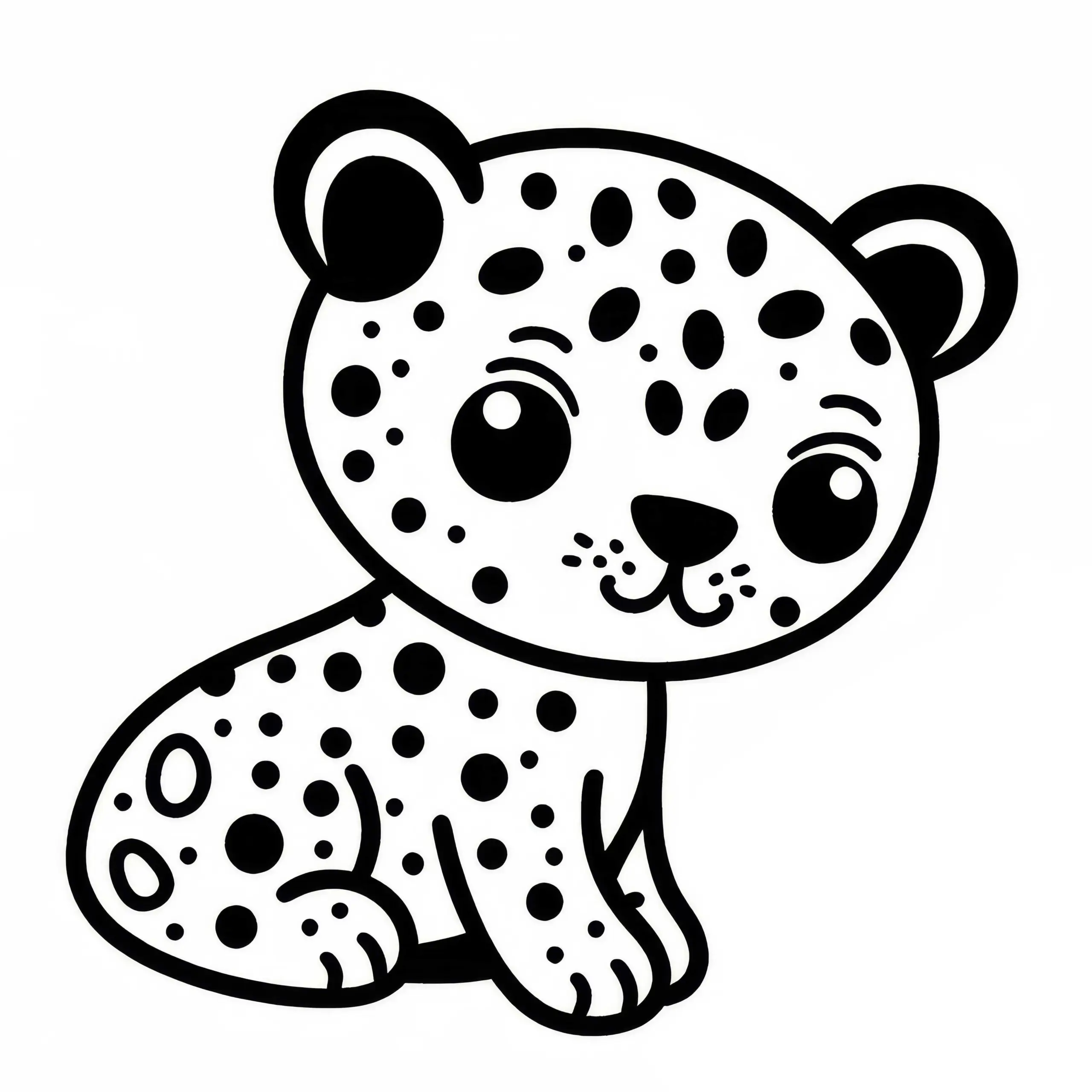 Leopard Ausmalbild zum Herunterladen (Kostenlos)