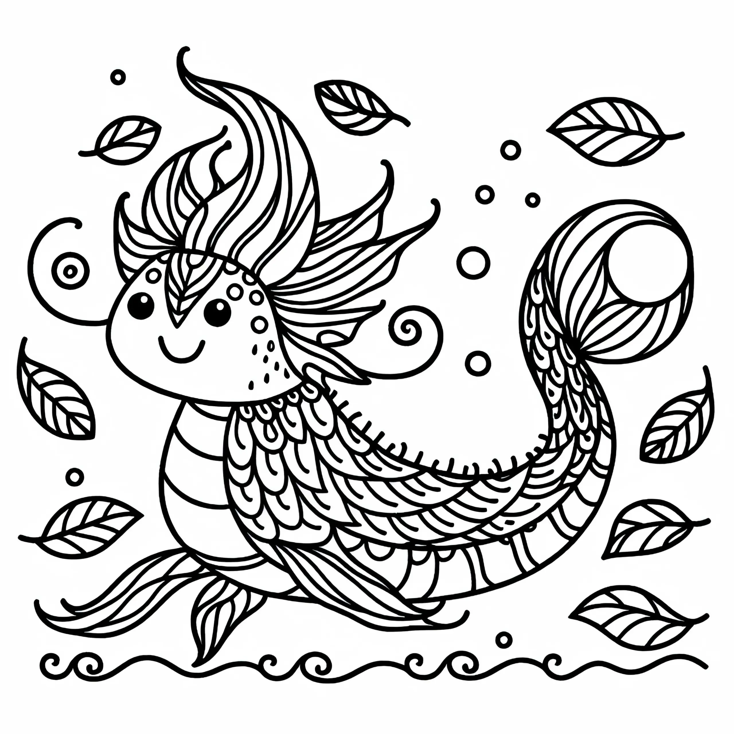 Leviathan Malvorlage Einfach Kostenlos (Ausmalbild)