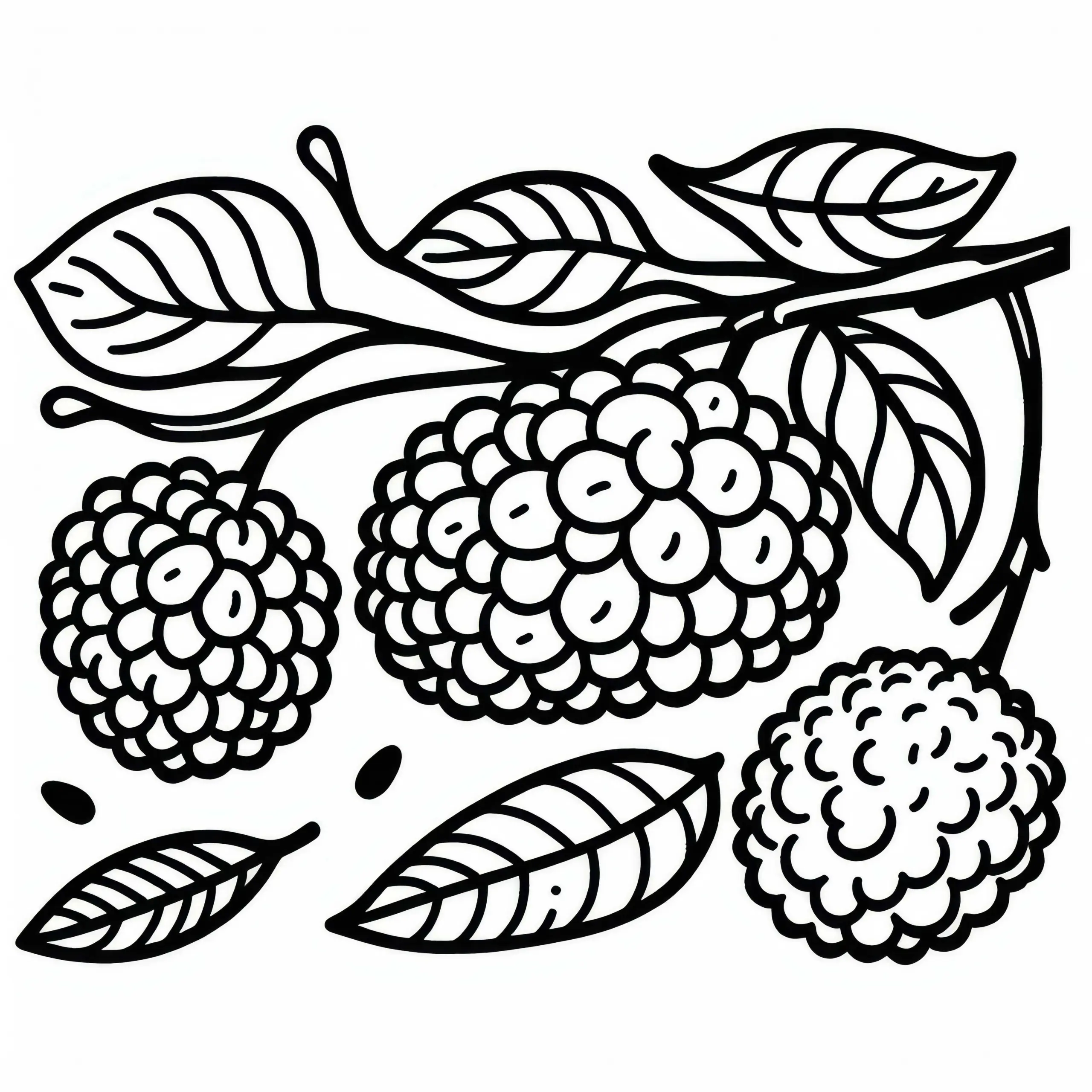 Litschi Malvorlage Kostenlos (Ausmalbild)