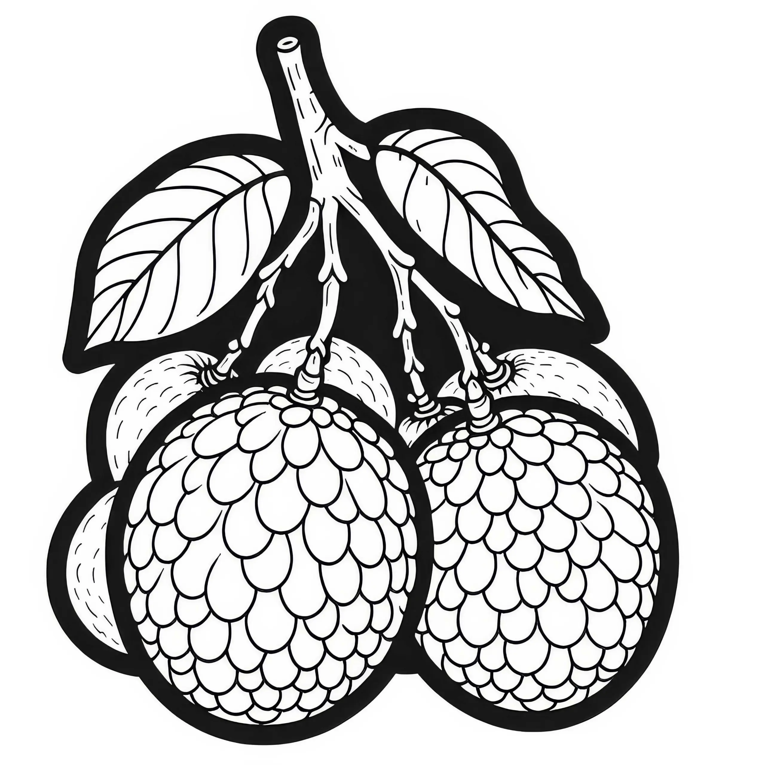 Longan Ausmalbild Kostenlos zum Download