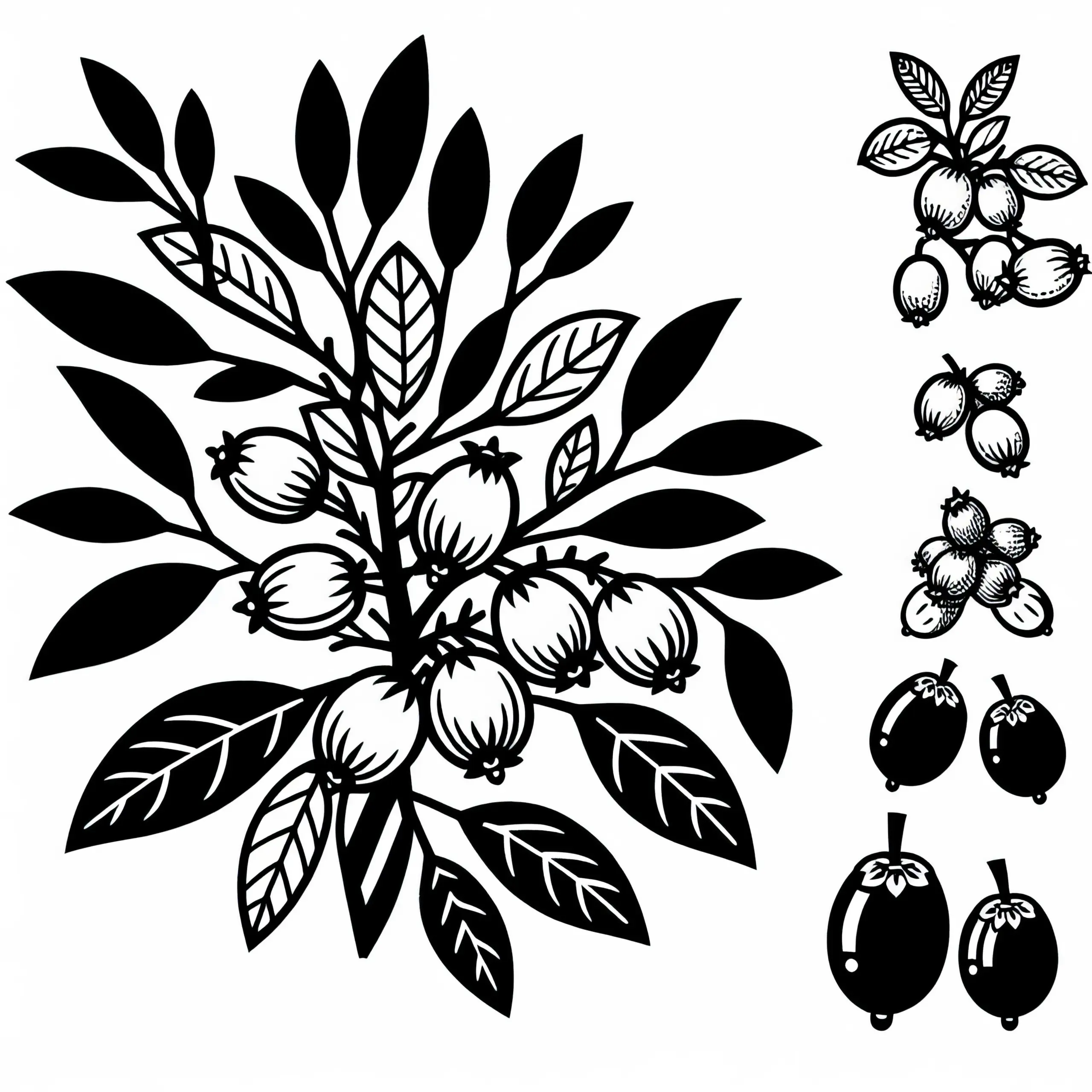 Japanische Wollmispel Malvorlage zum Ausmalen und Herunterladen (Ausmalbild)