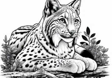 Luchs Ausmalbild Gratis zum Download