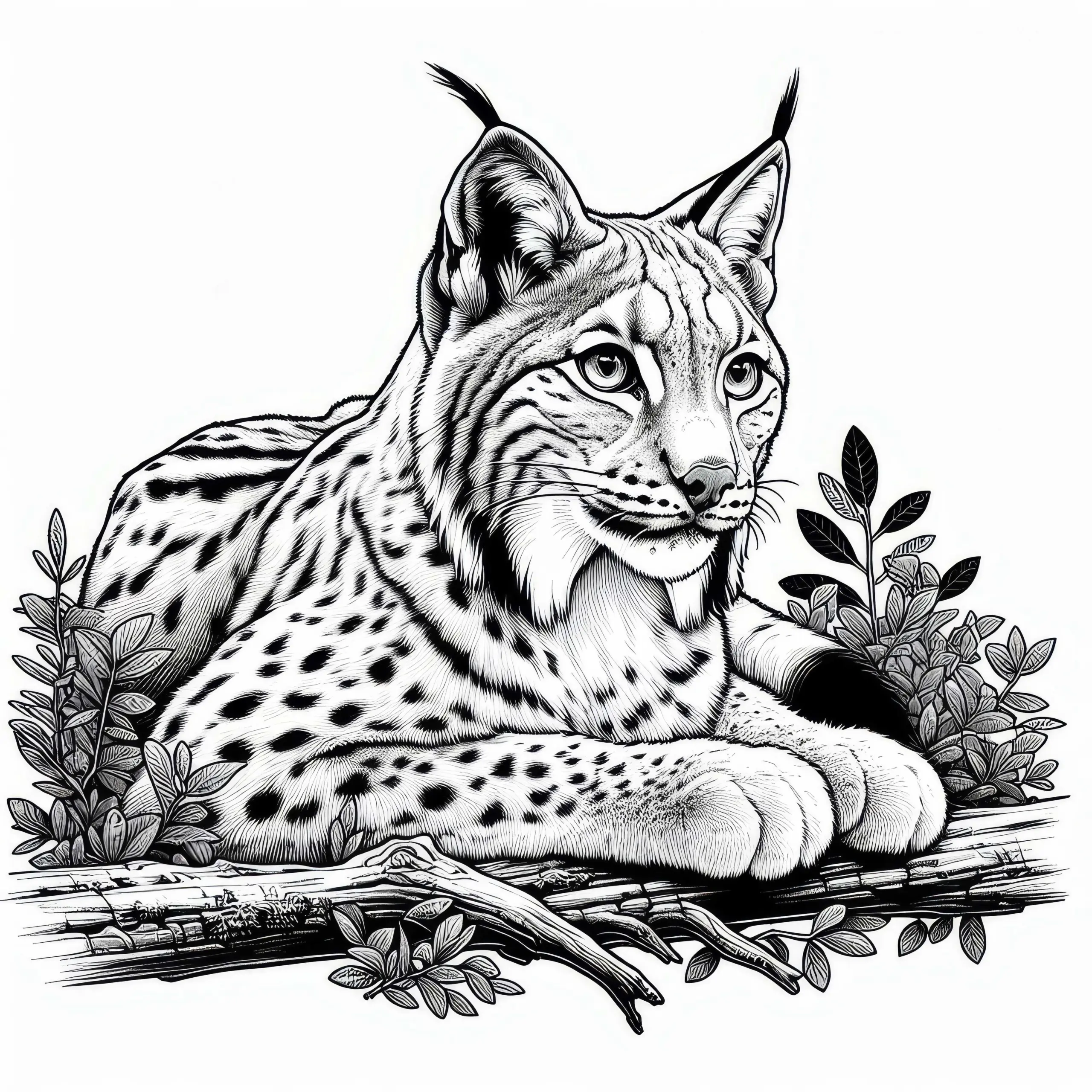 Luchs Ausmalbild Gratis zum Download