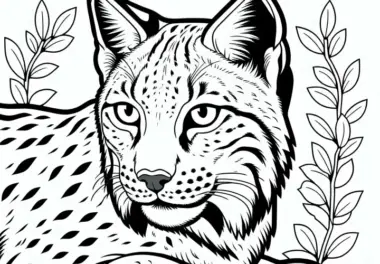 Ausmalbild Luchs – Raubkatze kostenlos herunterladen